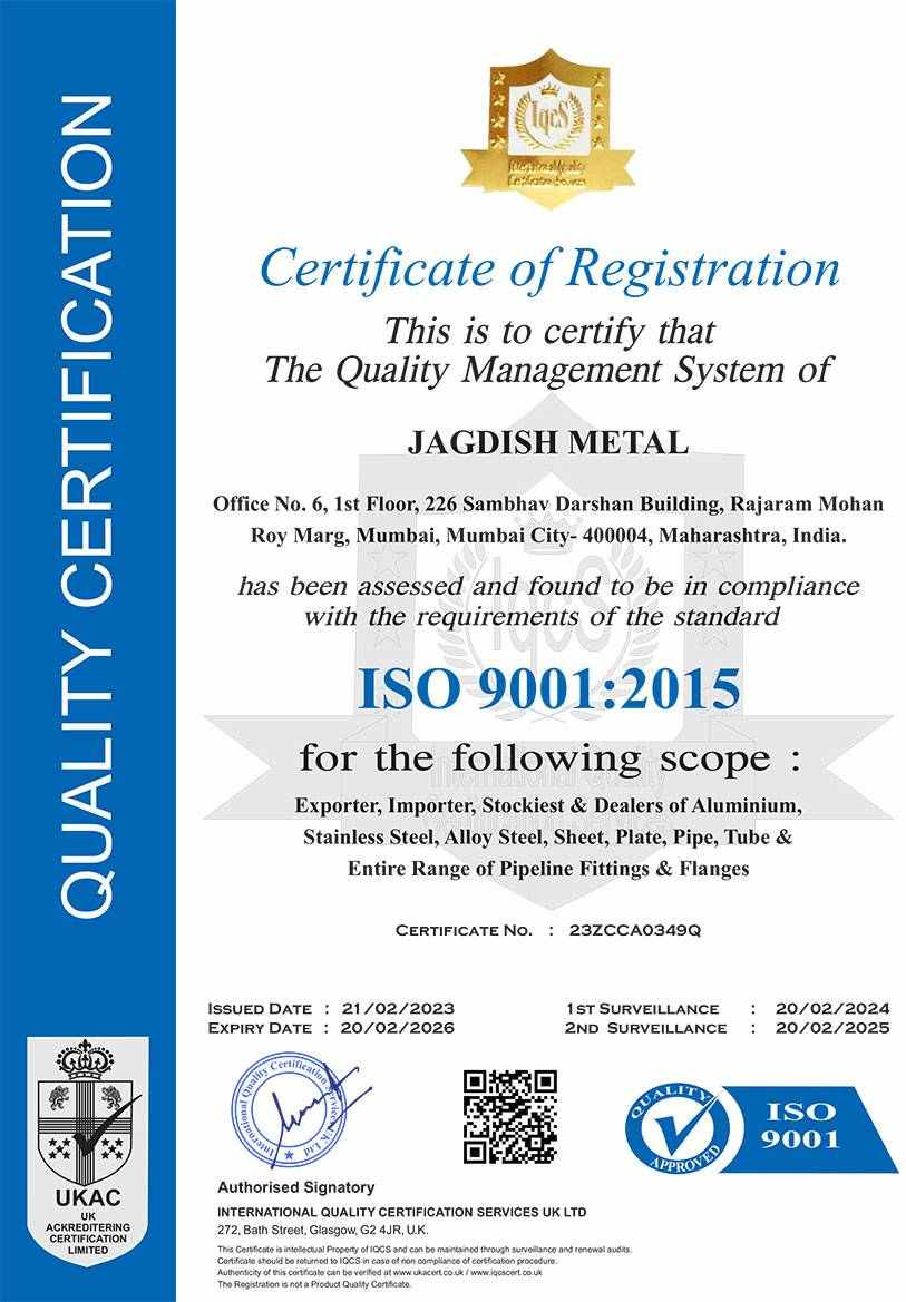 ISO Certificate