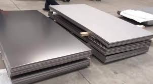 Stainless steel plates stacked industrial metal sheets